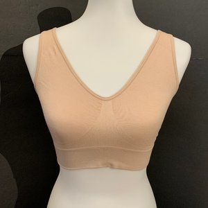 Beige Seamless Bra Sz Large